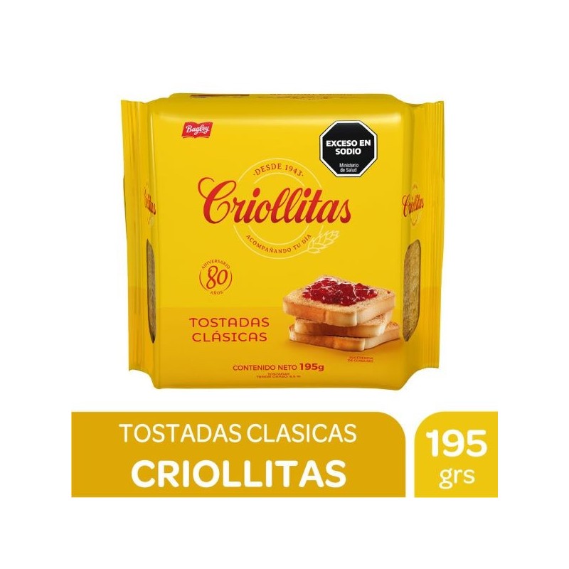 CRIOLLITAS TOST.CLASICAS x195g