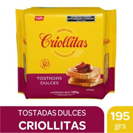 CRIOLLITAS TOST.DULCES x195g