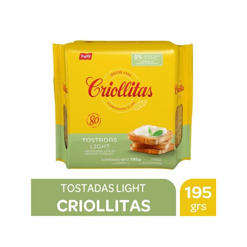 CRIOLLITAS TOST.LIGHT x195g