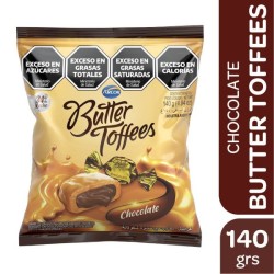 PAQ. BUTTER TOFFEES CHOCO x140g