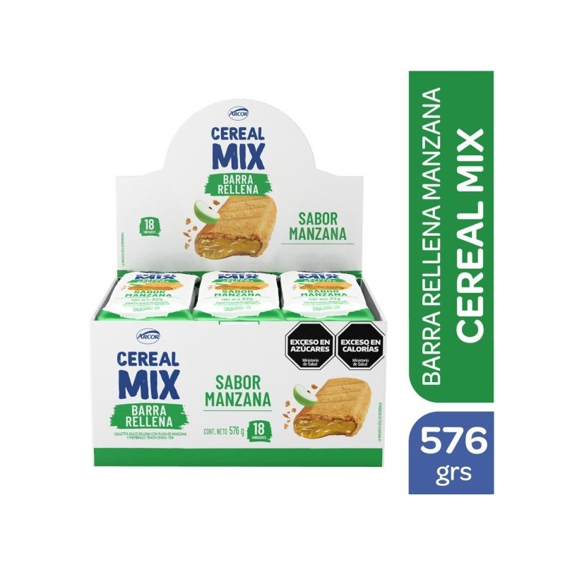 CEREALMIX RELL. MANZANA x32g.