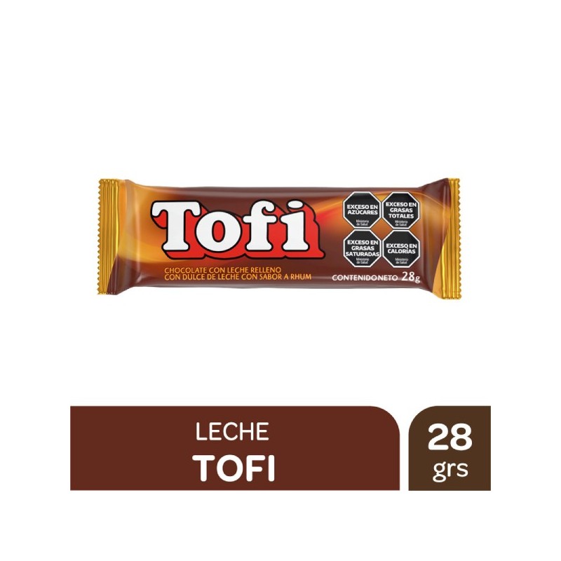 TOFI RELLENO LECHE x28g.